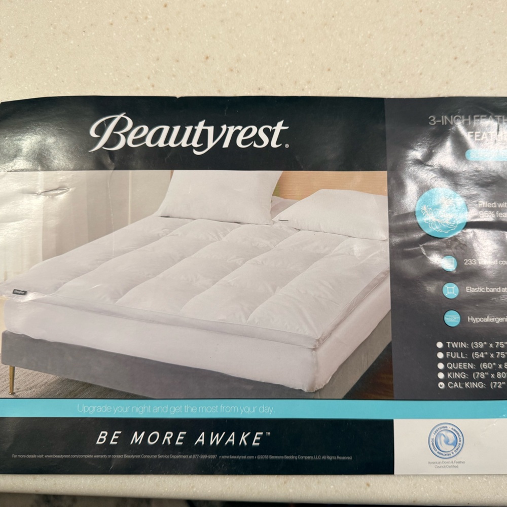 3" feather & down featherbed